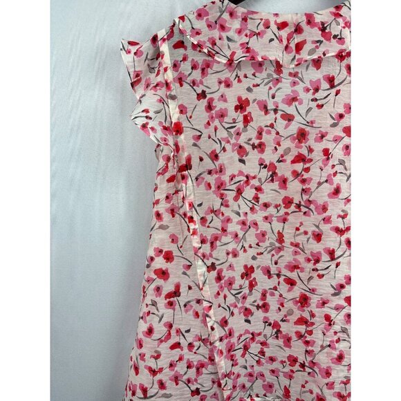 Women’s Cabi Besotted Top Size 2XL Pink & White - Picture 6 of 7